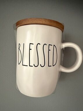 Rae Dunn BLESSED Mug with Lid